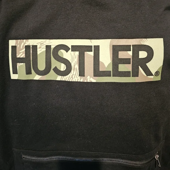 Kayden K Men's Black Pullover Hoodie Shortsleeve Black Sz Lg GUC - Picture 3 of 6